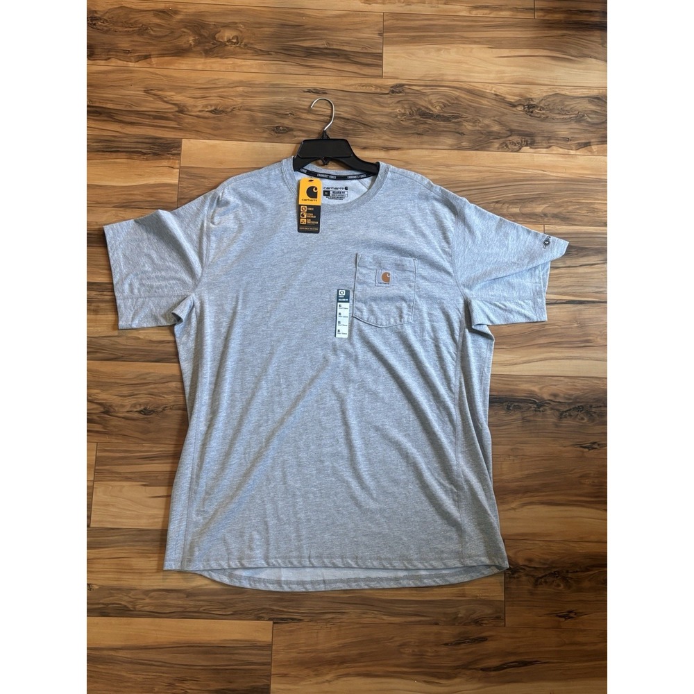 Carhartt Force Relaxed Fit Pocket T Shirt Mens XL Gray NWT Workwear UPF 25